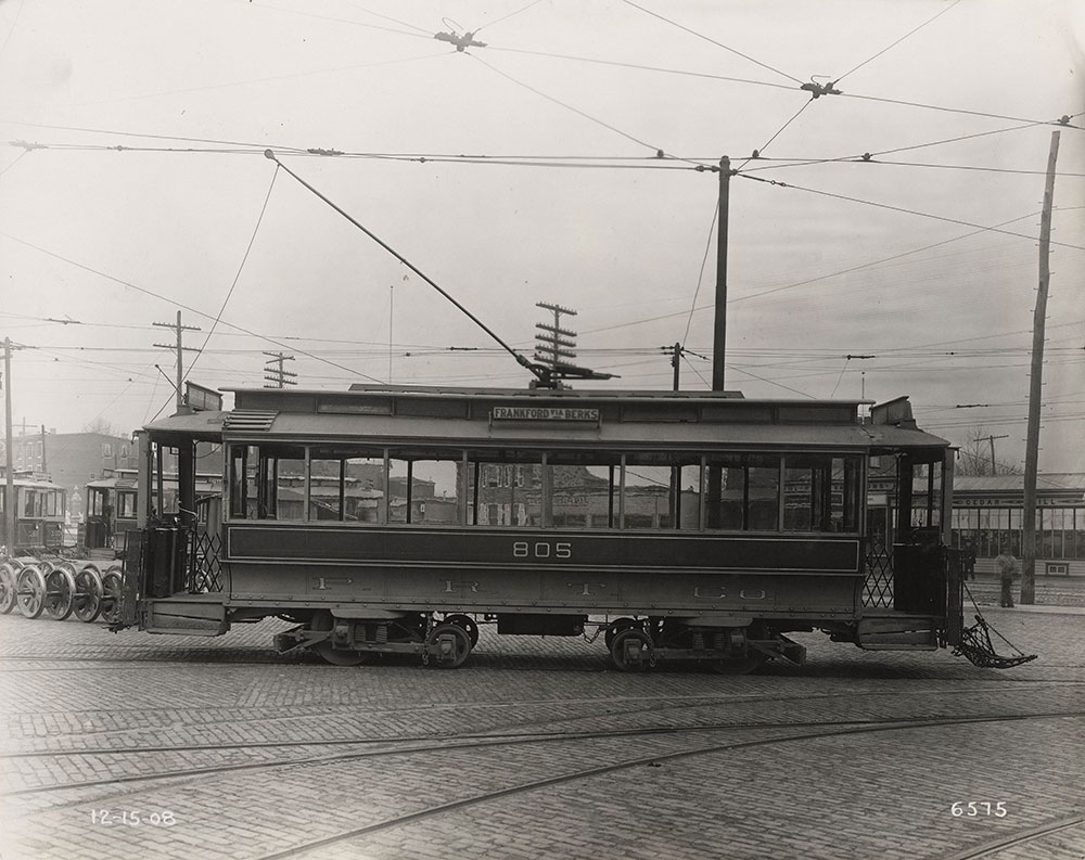 Trolley no. 805 at Frankford Depot