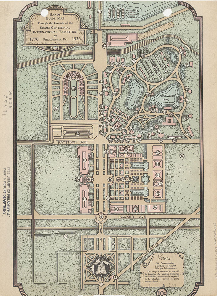 Sesqui-Centennial Map #1 Key