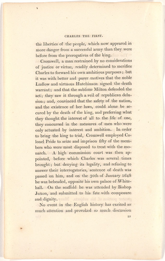 Charles The First, King of England unidentified text page 6