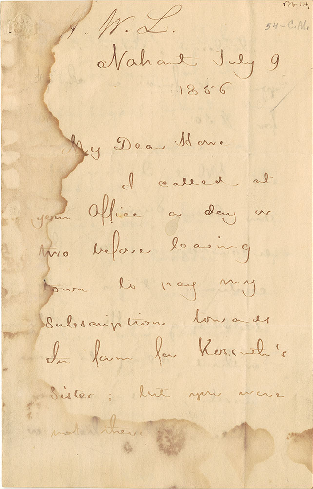 ALs to Samuel Gridley Howe, page 1