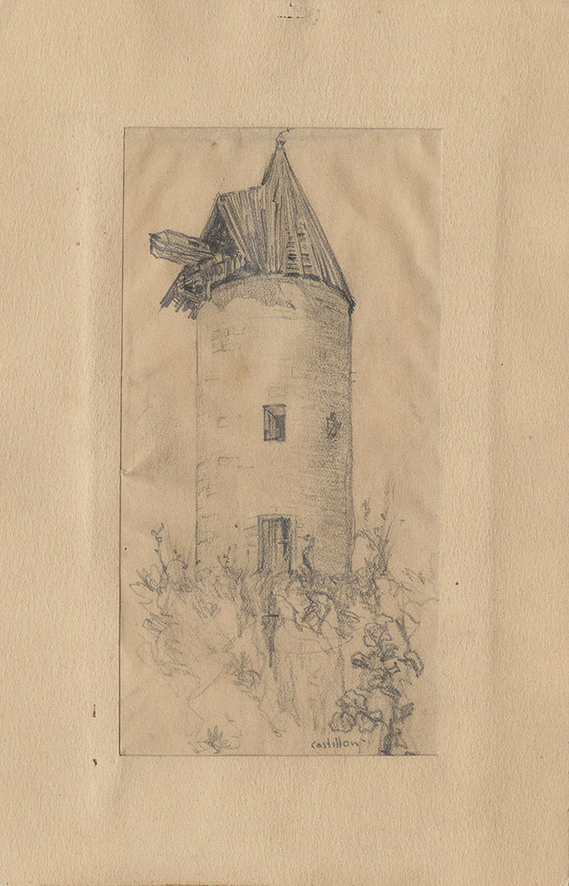 Sketch of a grain silo in Castillon