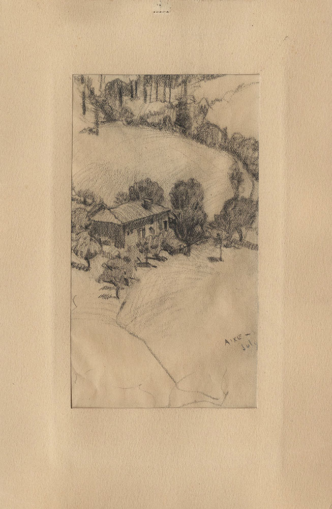 Sketch of Aixe landscape