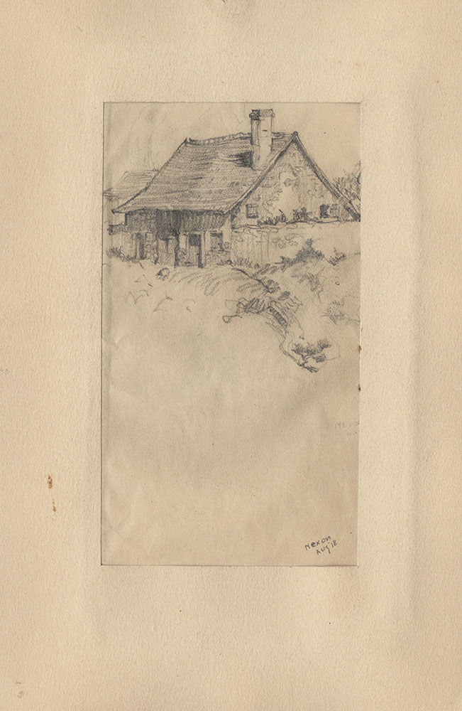 Sketch of a farmhouse in Nexon