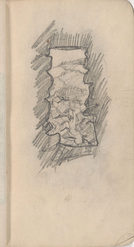 Sketchbook from Robert Lawson's WWI deployment in France, page 25