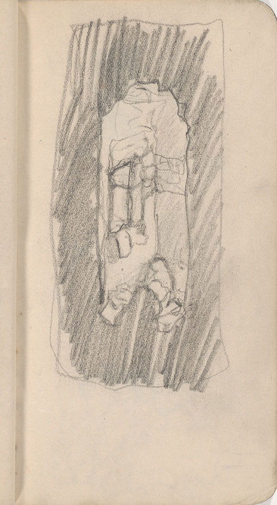 Sketchbook from Robert Lawson's WWI deployment in France, page 27