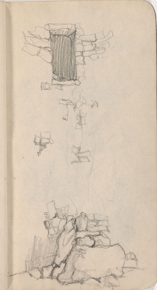 Sketchbook from Robert Lawson's WWI deployment in France, page 29