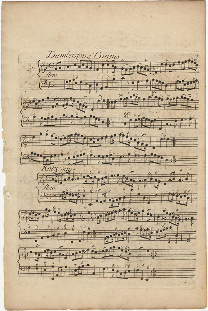 Collection of Old Scots Tunes: score p.1