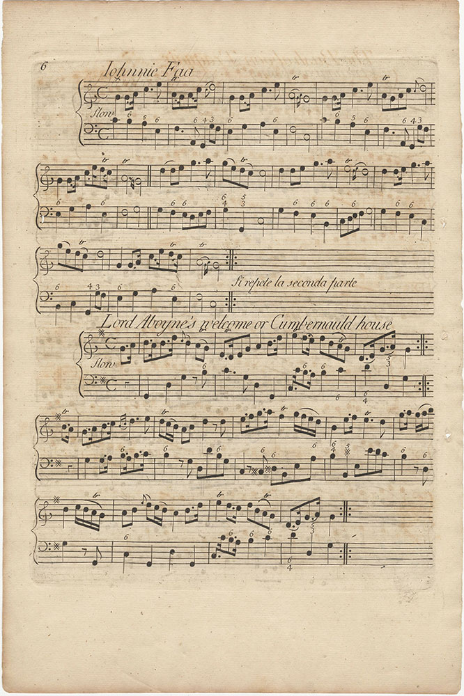 Collection of Old Scots Tunes: score p.6