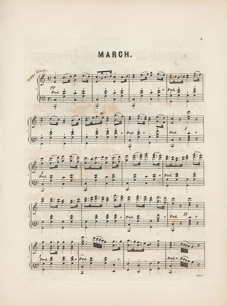 Major General McClellan's grand march: Score p.3