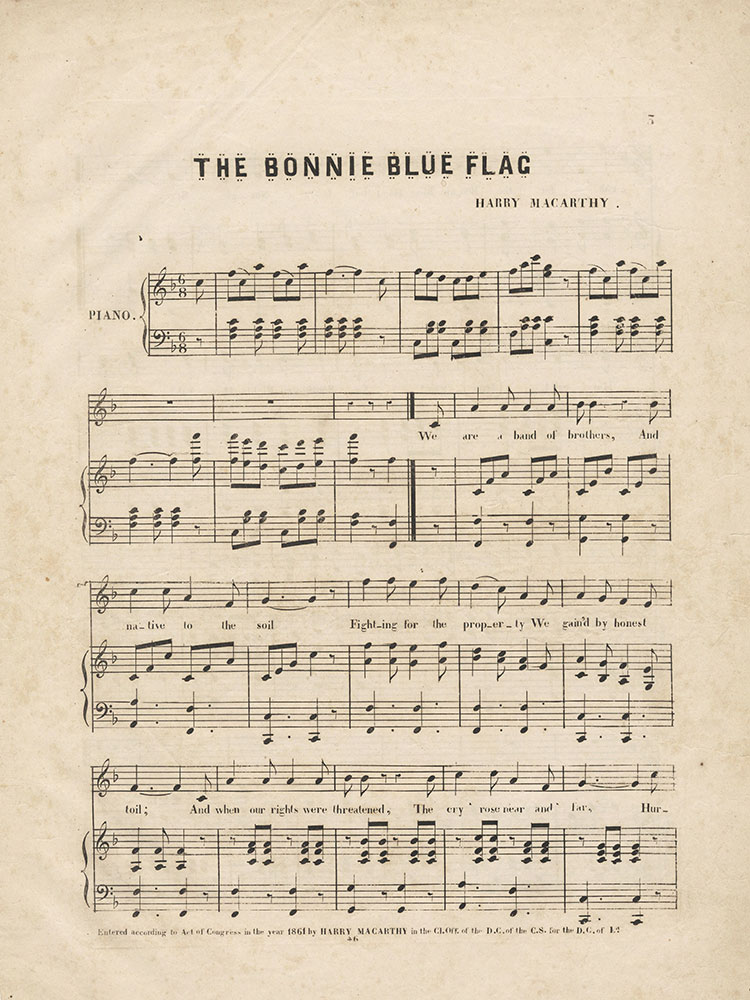 The bonnie blue flag: Score p.3