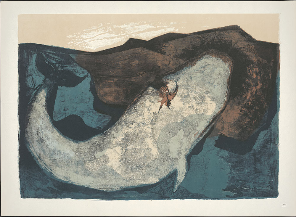 Moby Dick : The Passion of Ahab : Plate 22 : The Death of the Pequod