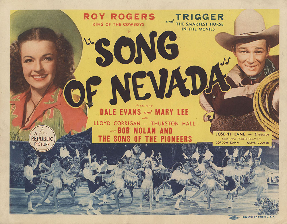 Lobby Card for Song of Nevada