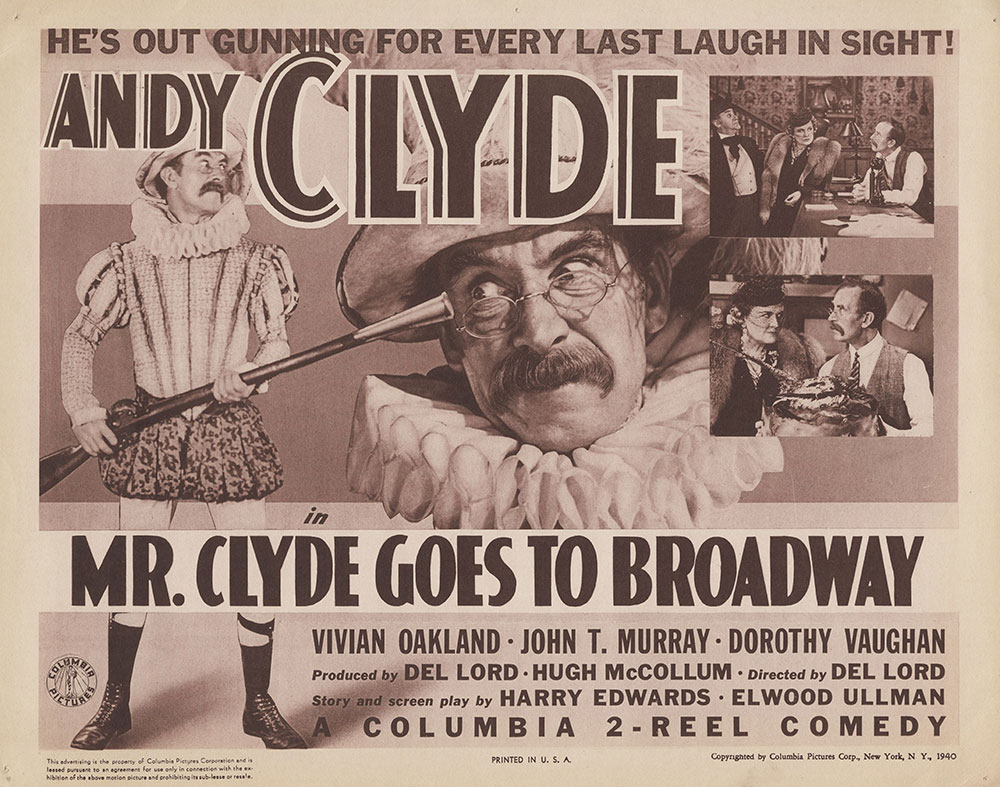 Lobby Card for Mr. Clyde Goes to Broadway