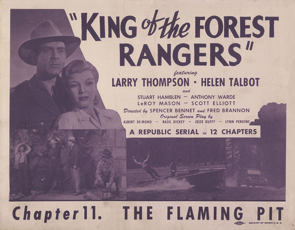 Lobby Card for King of the Forest Rangers