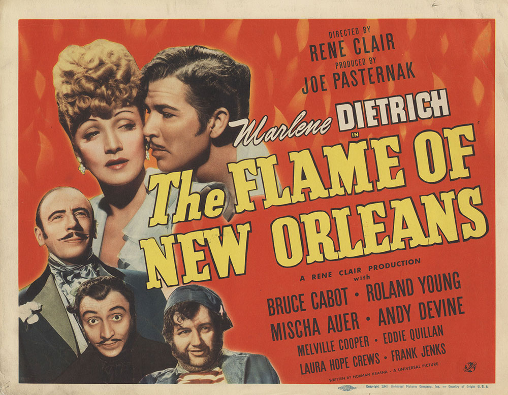 Lobby Card for The Flame of New Orleans