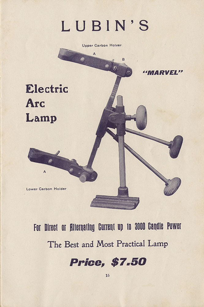 Lubin's Electric Arc Lamp (Page 15)