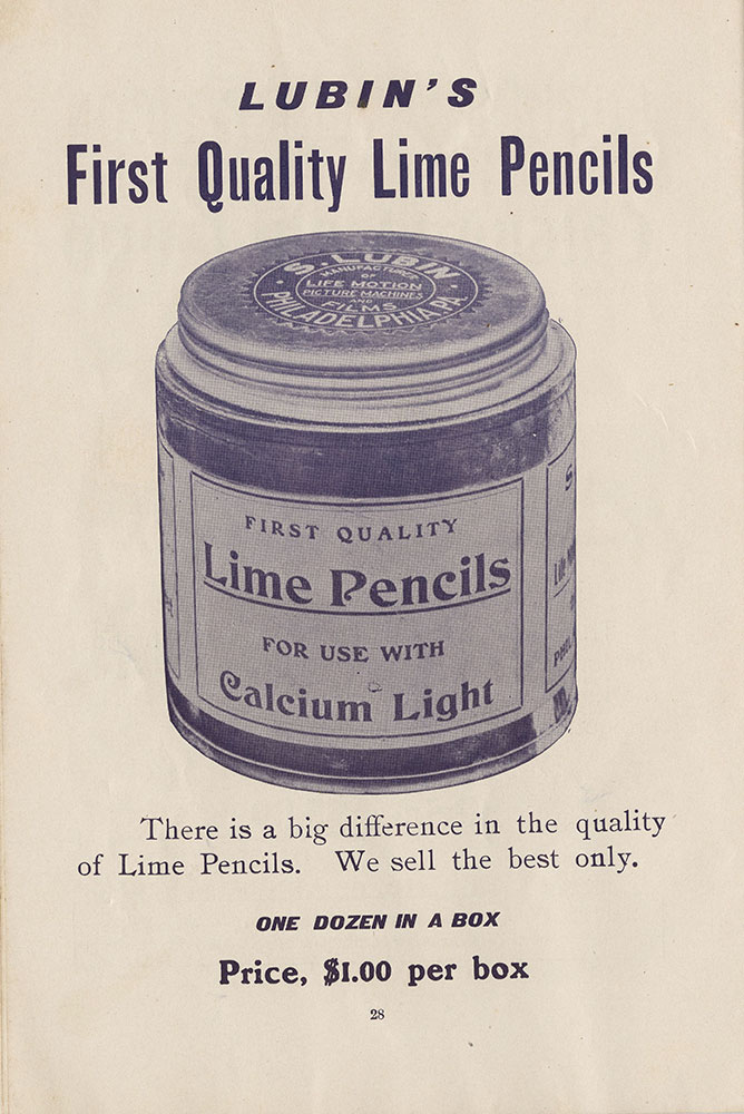 Lubin's First Quality Lime Pencils (Page 28)