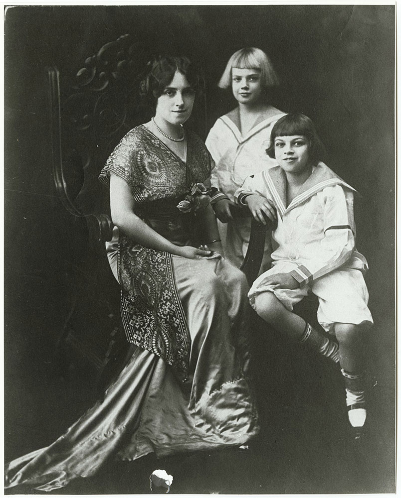 Photograph of Florence Hackett, Raymond Hackett, and Albert Hackett