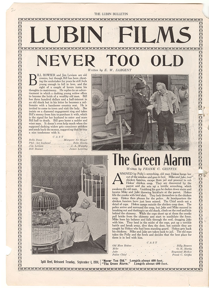 Never Too Old / The Green Alarm (Page 2)
