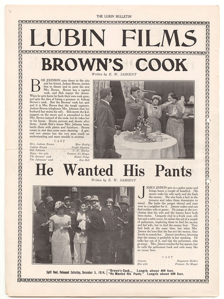 Brown's Cook / He Wanted His Pants (Page 6)