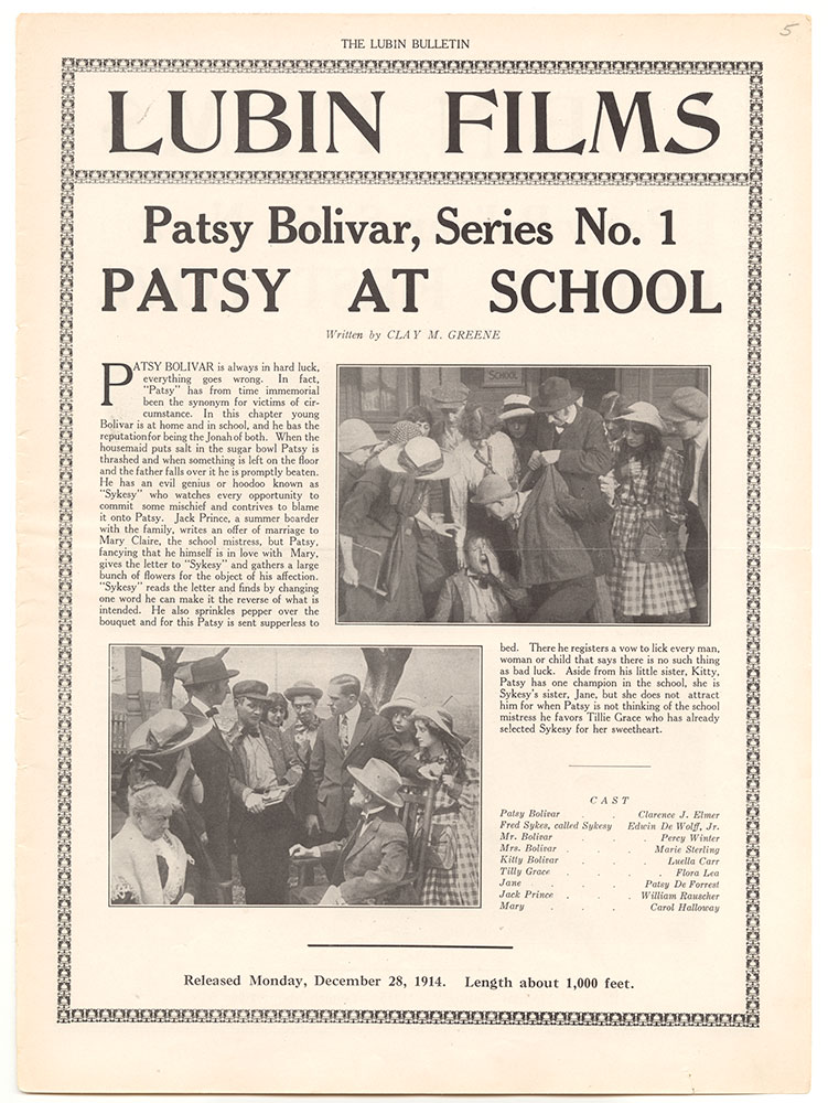 Patsy Bolivar, Series No. 1: Patsy at School (Page 5)