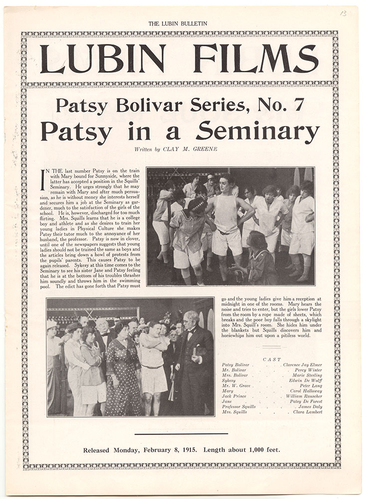 Patsy Bolivar Series, No. 7: Patsy in a Seminary (Page 13)
