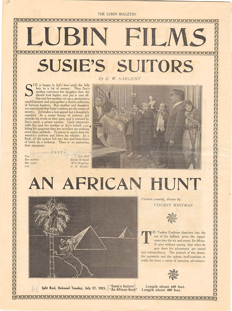 Susie's Suitors / An African Hunt (Page 18)