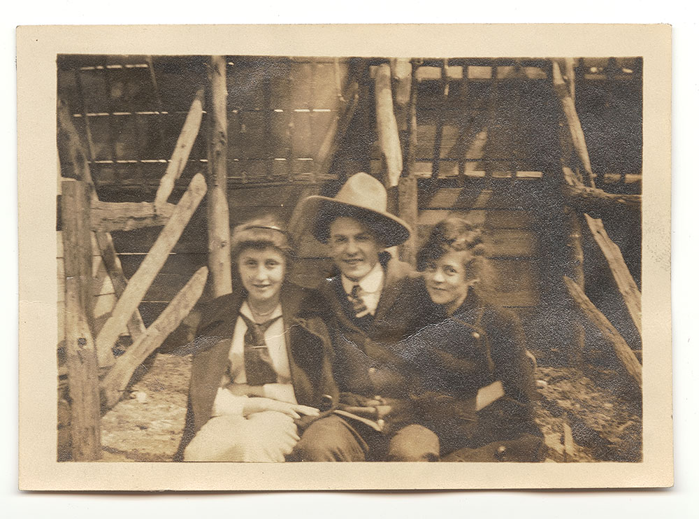 Photograph of Verna Weand, Messenger, and Unknown