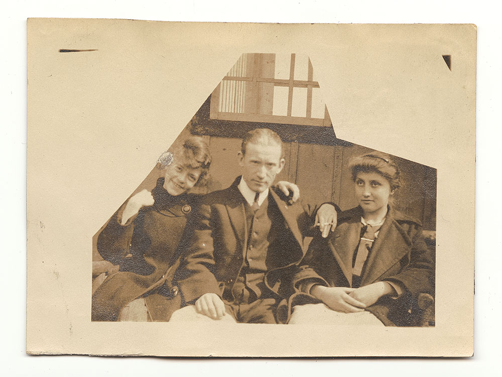 Photograph of Verna Weand, Messenger, and Unknown