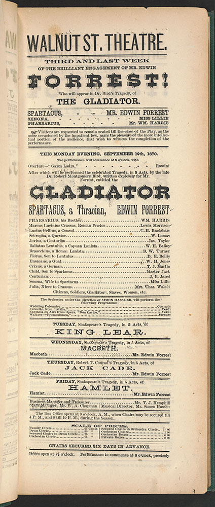 Playbill for 
