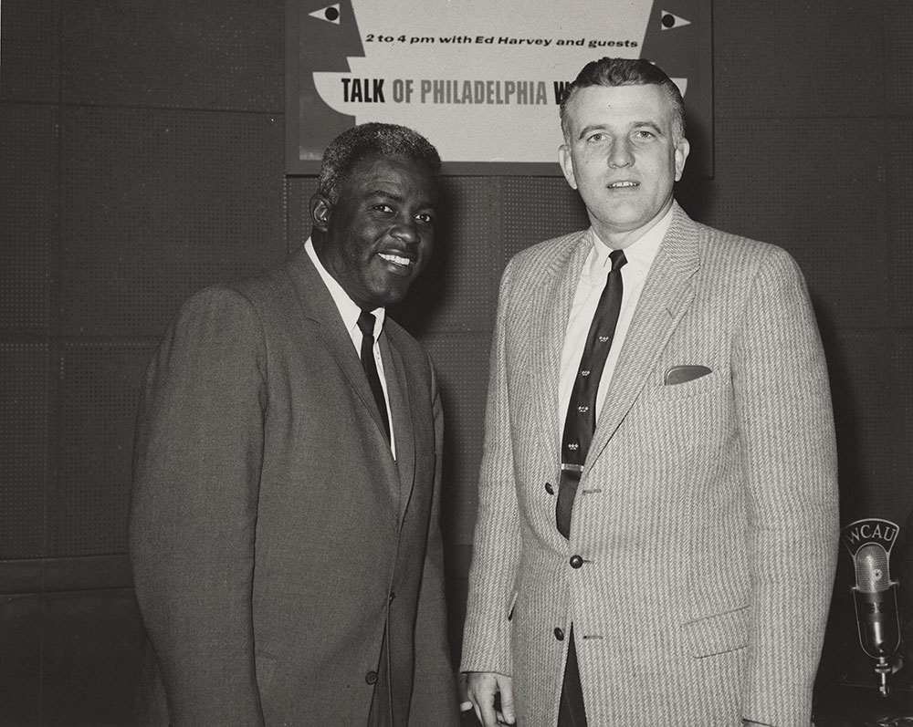 Jackie Robinson and Ed Harvey