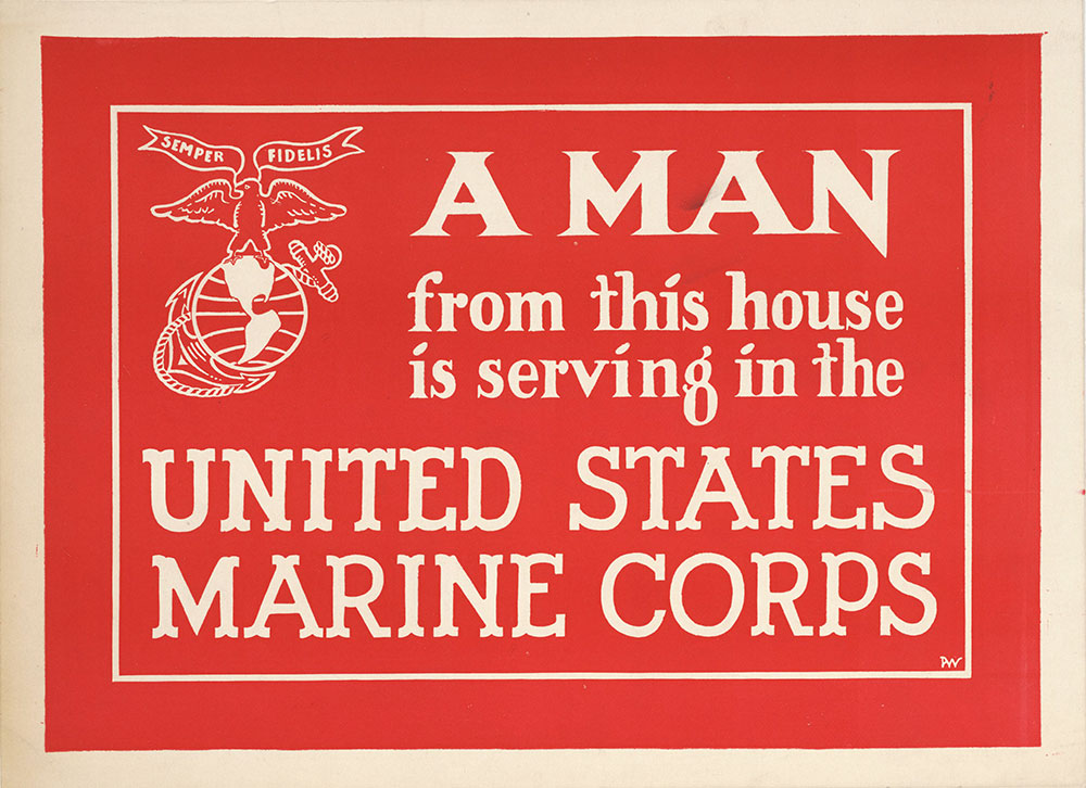 A man from this house is serving in the United States Marine Corps