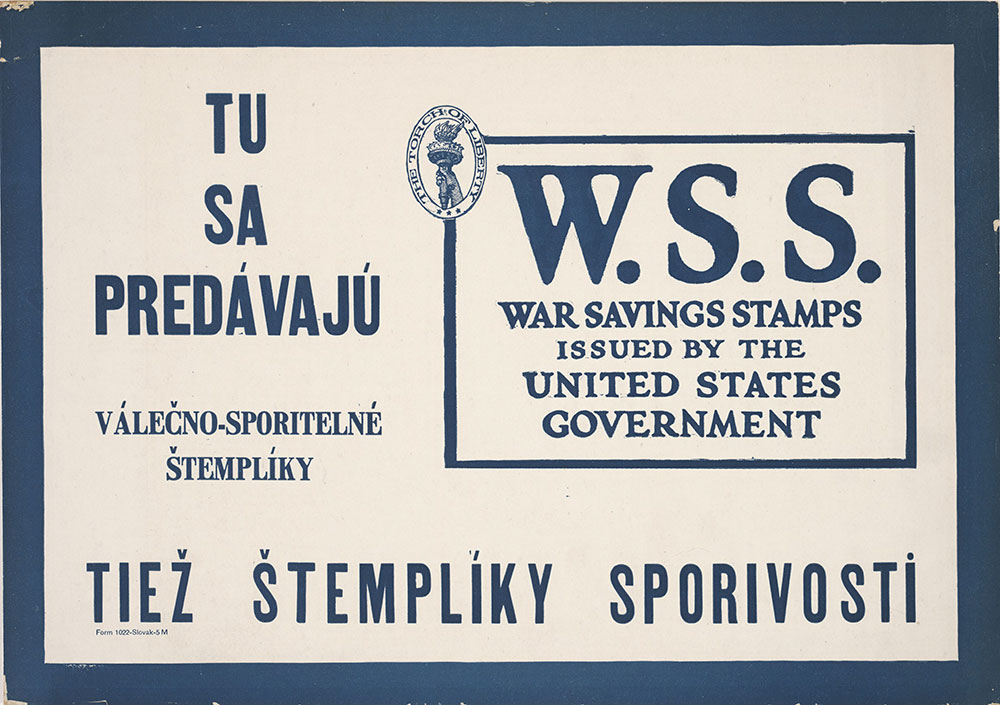 W.S.S.: War Savings Stamps (Slovak)