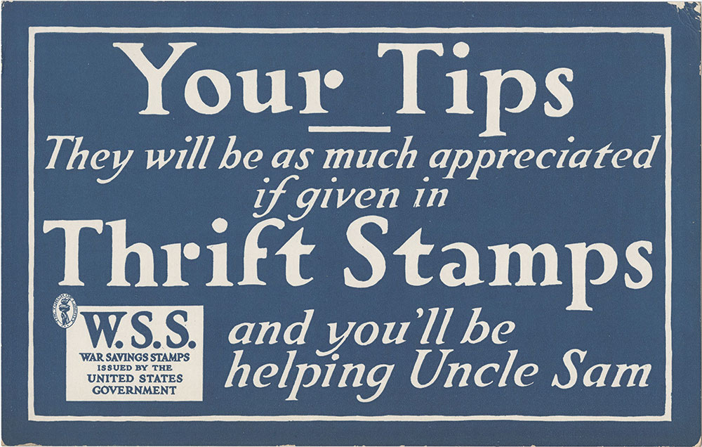 Your tips, W.S.S. War Savings Stamps